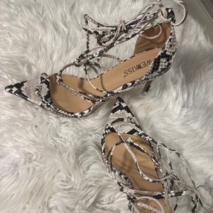 Snake skin heels